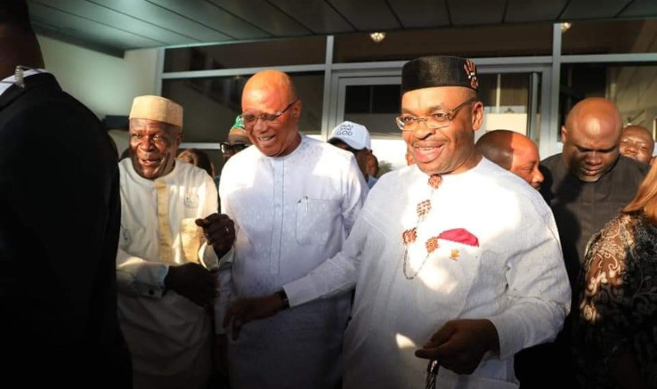 GOV EMMANUEL RECEIVES A'IBOM GOVERNOR-ELECT, LAUDS CITIZENS ON WISE CHOICE