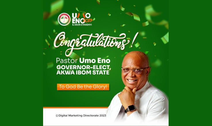 Pastor Umo Eno, Peoples Democratic Party (PDP) Gubernatorial Candidate for Governor of Akwa Ibom State, Nigeria